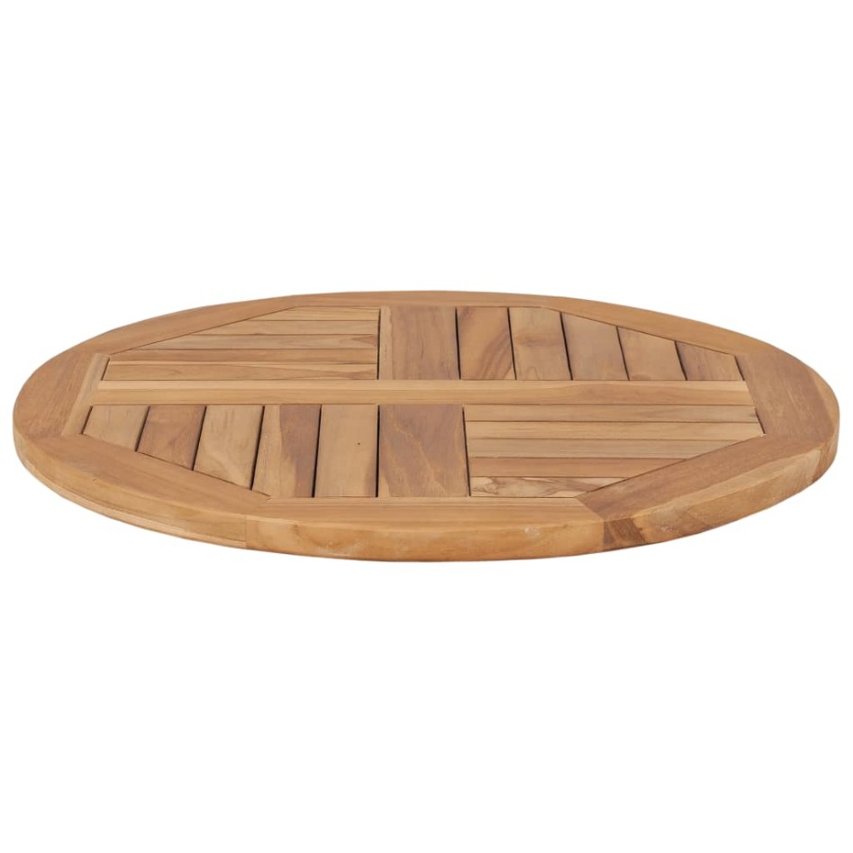 Superficie de mesa redonda madera maciza de teca 2,5 cm 60