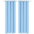 Cortinas opacas 2 piezas con ojales de metal 135x245cm