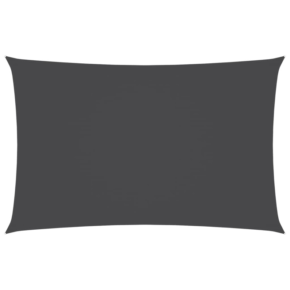 Toldo de vela rectangular tela Oxford gris antracita 4x7