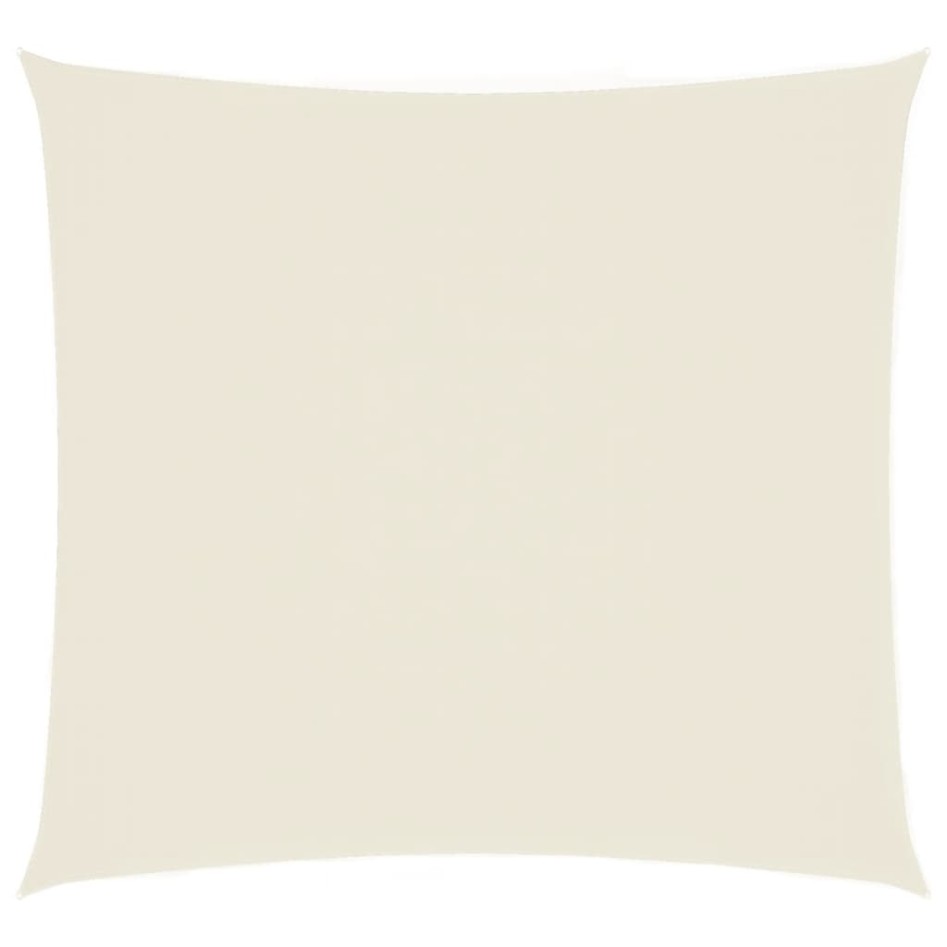 Toldo de vela cuadrado tela Oxford color crema 4,5x4,5