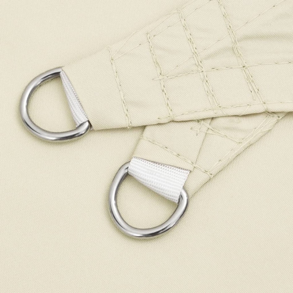 Toldo de vela cuadrado tela Oxford color crema 4,5x4,5