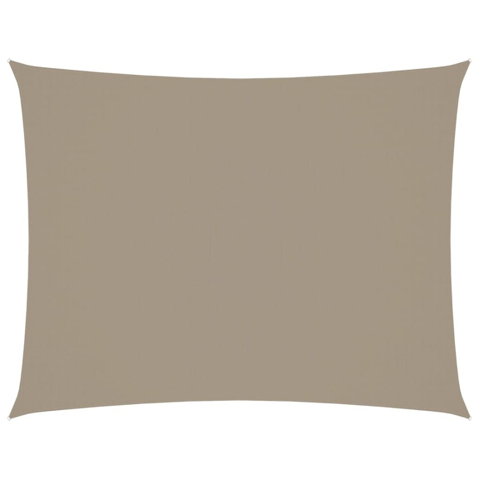 Toldo de vela rectangular tela Oxford gris taupe 3x6