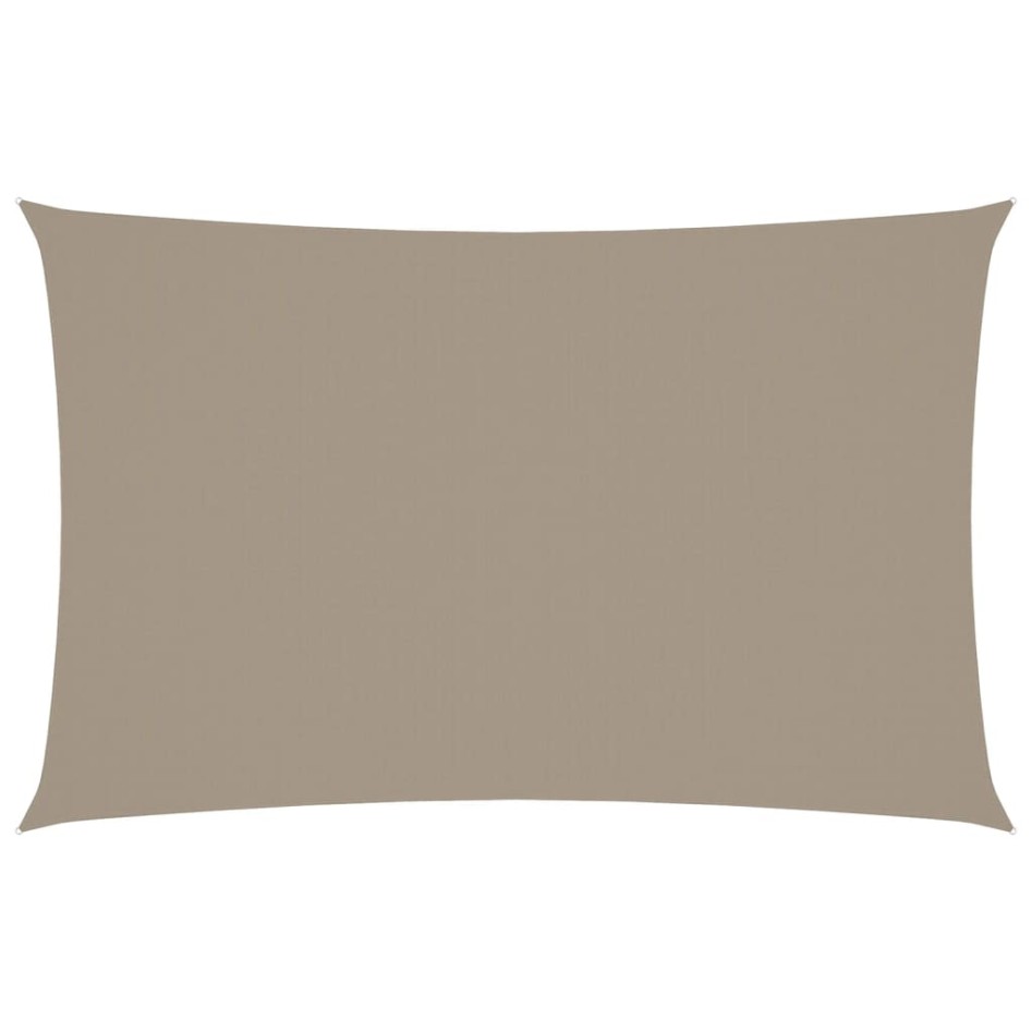 Toldo de vela rectangular tela Oxford gris taupe 4x7