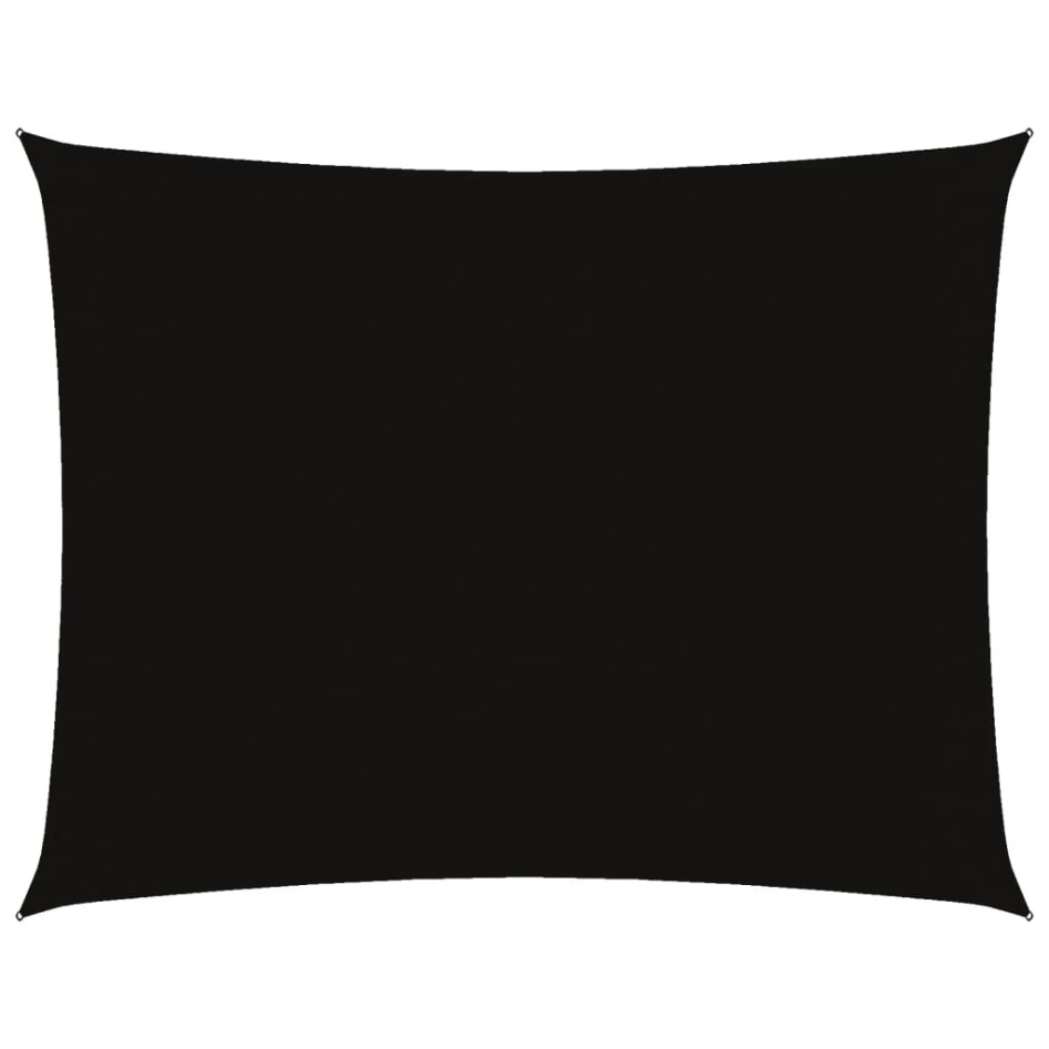 Toldo de vela rectangular tela Oxford negro 3x6