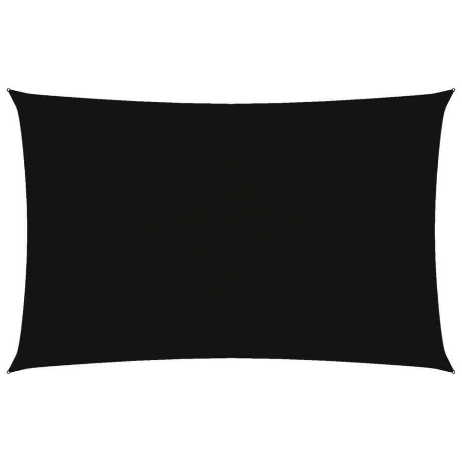 Toldo de vela rectangular tela Oxford negro 4x7
