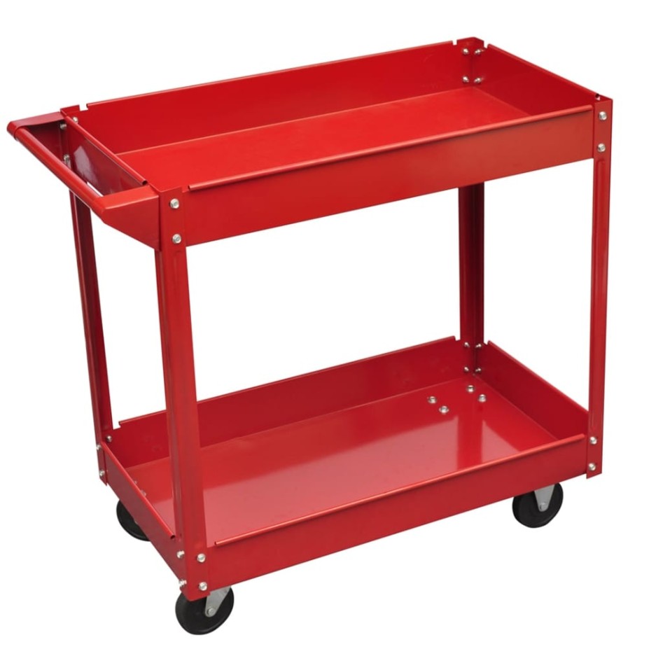 Carrito de herramientas de taller rojo 100