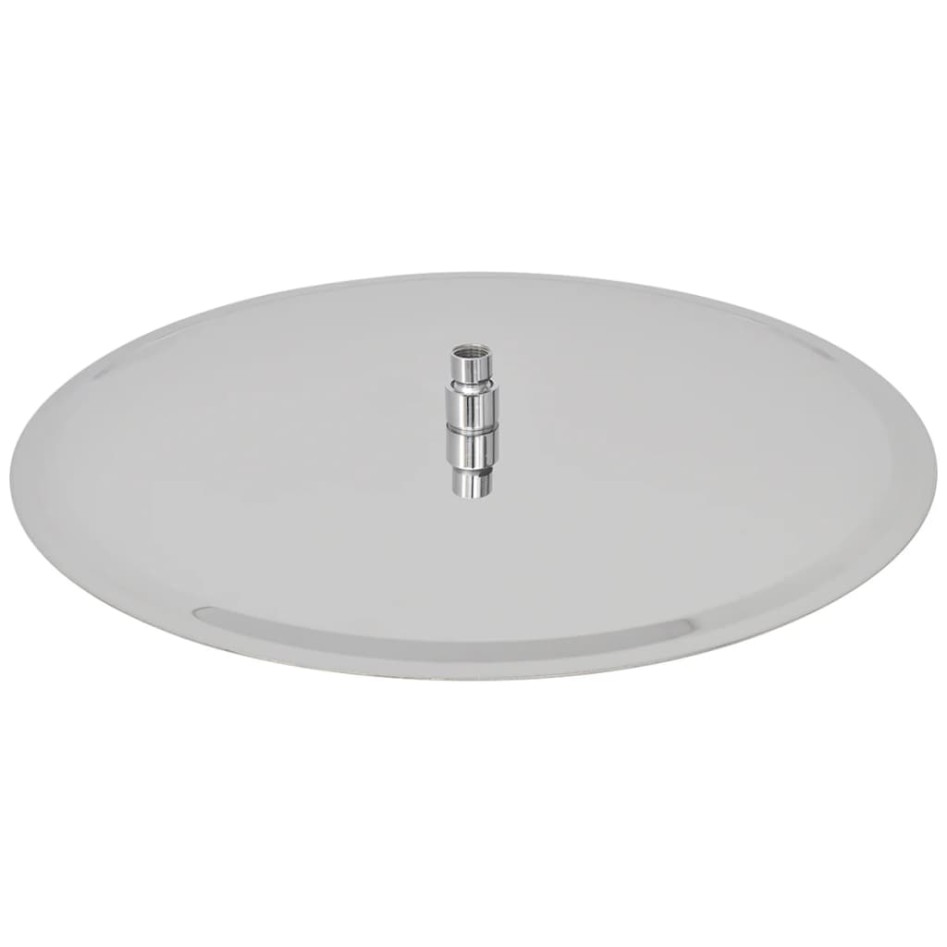 Cabezal de ducha redondo efecto lluvia acero inoxidable 20