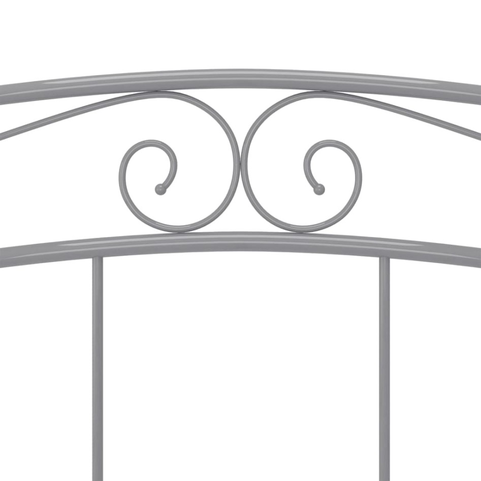 Estructura de cama de metal gris 140x200