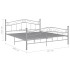Estructura de cama de metal gris 140x200