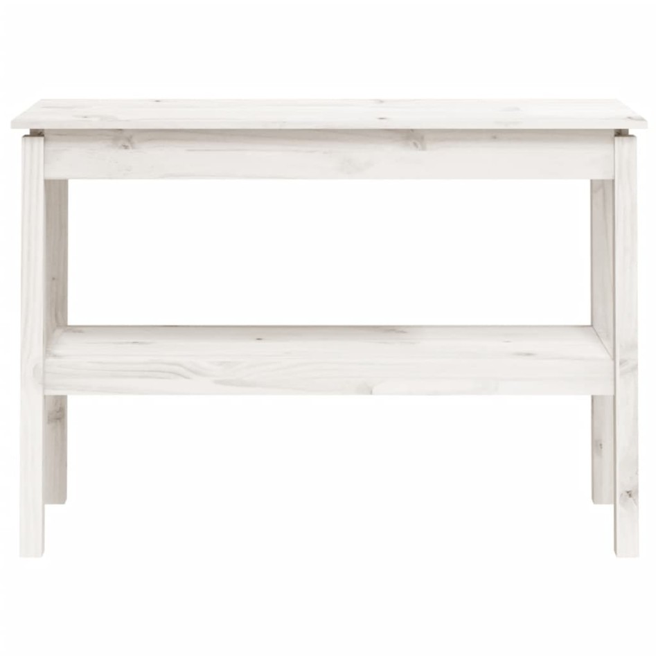 Mesa consola de madera maciza de pino blanco 110x40x75