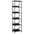 Estantería de madera de ingeniería negra 50x33x188,5
