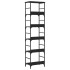 Estantería de madera de ingeniería negra 50x33x188,5