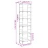 Estantería de madera de ingeniería negra 50x33x188,5