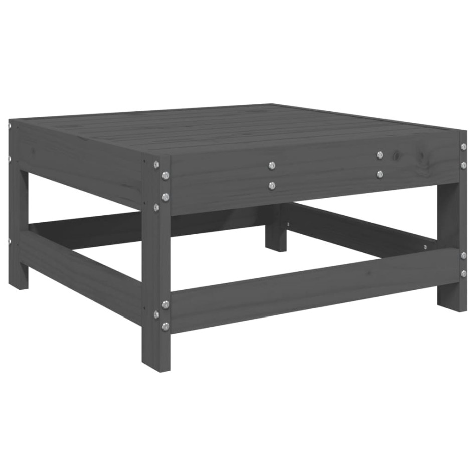 Taburete de jardín con cojín madera maciza de pino