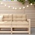 Sillón de jardín con cojines madera maciza de