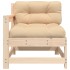 Sillón de jardín con cojines madera maciza de