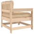 Sillón de jardín con cojines madera maciza de