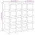 Botellero para 20 botellas madera maciza pino 46,5x23x46,5