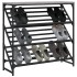 Mueble zapatero madera de ingeniería gris Sonoma 90x30x85