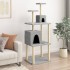 Rascador para gatos con postes de sisal gris claro 167