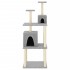 Rascador para gatos con postes de sisal gris claro 167
