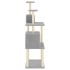 Rascador para gatos con postes de sisal gris claro 167