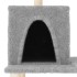 Rascador para gatos con postes de sisal gris claro 167