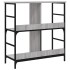 Estantería de madera de ingeniería gris Sonoma 78,5x33x82