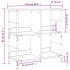 Estantería de madera de ingeniería gris Sonoma 78,5x33x82
