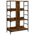 Estantería de madera ingeniería roble ahumado 78,5x33x117,5