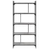 Librería 5 estantes madera ingeniería gris Sonoma 76x32x158