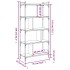 Librería 5 estantes madera ingeniería gris Sonoma 76x32x158