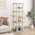 Rascador para gatos con postes de sisal gris claro 154