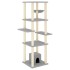 Rascador para gatos con postes de sisal gris claro 154