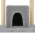 Rascador para gatos con postes de sisal gris claro 154