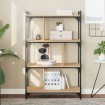 Librería 4 estantes madera ingeniería roble Sonoma 76x32x123 cm