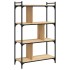 Librería 4 estantes madera ingeniería roble Sonoma 76x32x123