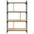 Librería 4 estantes madera ingeniería roble Sonoma 76x32x123