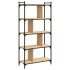 Librería 5 estantes madera ingeniería roble Sonoma 76x32x158