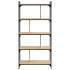 Librería 5 estantes madera ingeniería roble Sonoma 76x32x158