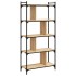 Librería 5 estantes madera ingeniería roble Sonoma 76x32x158
