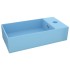 Lavabo con rebosadero cerámica azul