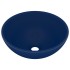 Lavabo de lujo redondo cerámica azul oscuro mate 32,5x14