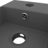 Lavabo con rebosadero cerámica gris
