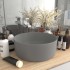 Lavabo de lujo redondo cerámica gris claro mate 40x15