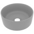 Lavabo de lujo redondo cerámica gris claro mate 40x15