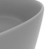 Lavabo de lujo redondo cerámica gris claro mate 40x15