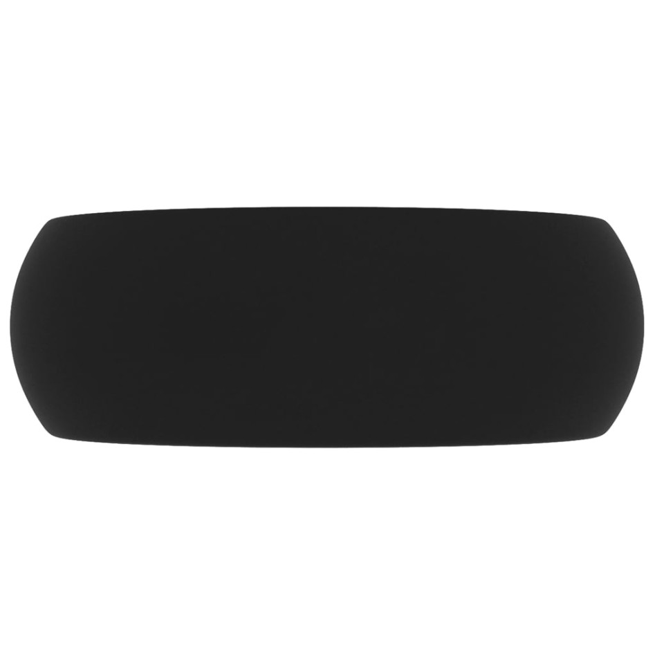 Lavabo de lujo redondo cerámica negro mate 40x15