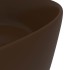 Lavabo de lujo redondo cerámica marrón oscuro mate 40x15