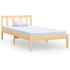 Estructura de cama individual sin colchón madera